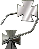 Bike It Maltese Cross Universal Chrome Mirrors